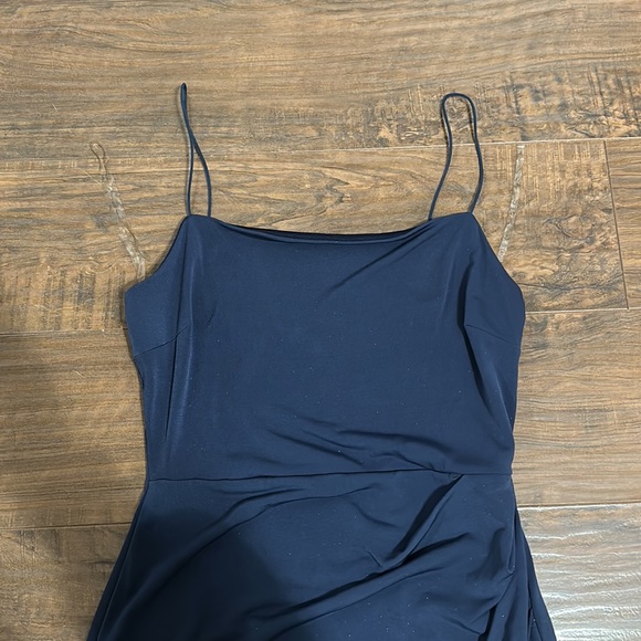 Women’s Sparkly Navy Blue Spaghetti Strap Mini Dress! - Picture 3 of 4